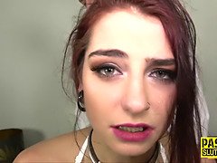 Fucked fetish submissive Cat Collar whipped