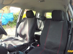 Black BBW in Fake Driving School