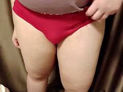Chubby femboy in panties