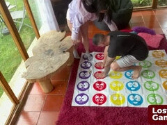 Amelia And Lucas Join For A Sizzling Strip Twister Game - Close Up POV Blowjob After Lost Bet