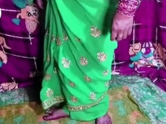 Desi Indian Bride Bhabhi in Green Saree Blouse Fucked Hard with Hindi Audio - Claire Wayes