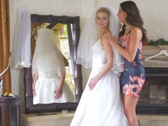 Panna młoda, Para, Kutas, Europejski, Kobiety mężczyzna, Pokojówka, Naturalny, Ślub