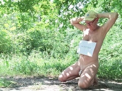 Unforgettable journey of a gay slave in the woods: Public humiliation, anal toys, and BDSM adventures!