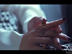 Dreidimensional, Asiatisch, Tussi, Chinesisch, Spermaladung, Lecken, Pornostars, Flotter dreier