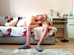 Busty stepmom Zona901 gives a deep throat blowjob and ends up with hot cum all over her face