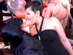 euro amateurs at gang-bang party sucking dick