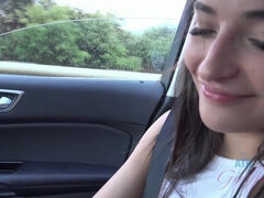 Schwarz, Flashen, Freundin, Im freien, Zierlich, Öffentlich, Muschi, Nass