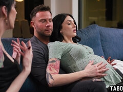 Grosse bite, Plantureuse, Couple, Gorge profonde, Queue, Hard, Enceinte, Plan cul à trois