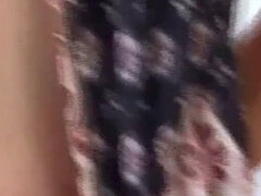 Hairy, Mature Mother Showing off in Front of Her Son's Friends to Masturbate