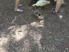 Amatör, Klänning, Fingering, Flickvän, Utomhus, Fitta, Rakad, Mager