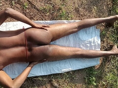 Outdoor Nude Fun at Field, Top View