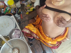 Amatőr, Pár, Indiai, Konyha, Begyek