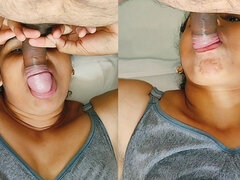 18 ans, Sucer une bite, Éjaculer dans la bouche, Double pénétration, Indienne, Maman, Seins naturels