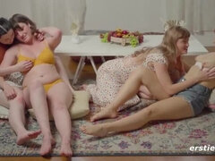 Hot German Lesbian Foursome Workshop: 4 Lovely Amateur Girls Fingering & Pussy Licking