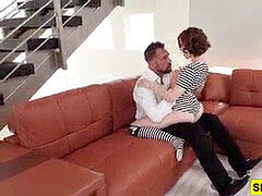 Aria Sky Ginger nubile Femme Fatale Gets pummeled