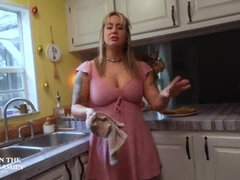 아마추어, 금발의, 쿠거, 가족, 핸드잡, 타는, 아들, 문신