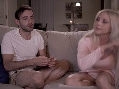 Thicc mom Christie Stevens gives her virgin son Jake Adams a deep-throat experience