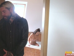 Tekintélyes didik, Cumizás, Gesztenyebarna, Pénisz, Európai, Latin lány, Szabadban, Pirszing