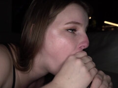 Grote mammen, Pijpbeurt, Bruinharig, Sperma shot, Hd, Natuurlijke tieten, Gezichtspunt, Tiener