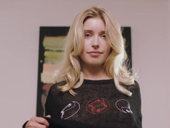 Chica, Tetas grandes, Rubia, Masturbación, Aceite, Orgasmo, Ruso, Solo