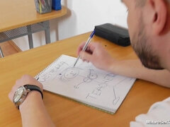 Mature Teacher Minda handjob