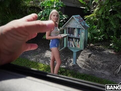 Grosser schwanz, Blondine, Blasen, Auto, Hundestellung, Geld, Dürr, Jungendliche (18+)