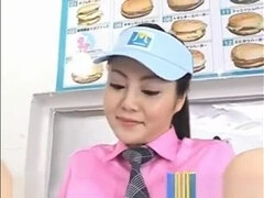 Horny Asian girl gets horny in the store part1