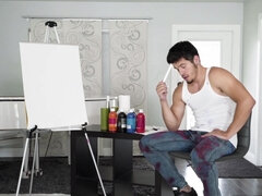 Tekintélyes didik, Cumizás, Gesztenyebarna, Ondó fröcskölés, Kutya póz, Hd, Természetes mellek, Lovaglás