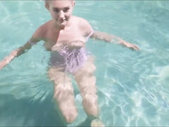 Eva Elfie - Heavenly Wet Taste - erotic outdoor pool hardcore with cumshot