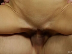 18, 黒人, 茶髪の, イく瞬間, 顔射, ティーン