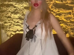 Blondin, Fetisch, Glasögon, Underkläder