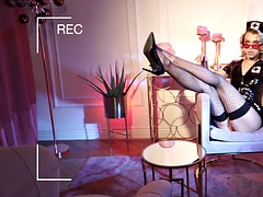 Duży kutas, Blondynka, Obciąganie, Wytrysk, Lateks, Bielizna, Pornstars, Chudy