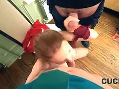 Cuck4k. two cocks 1 mouth eating cock: fest went so well!