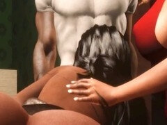 Analny, Z odbytu do ust, Duży tyłek, Duży kutas, Złapany, Ciemna karnacja, Mamuśka, Trójkąt