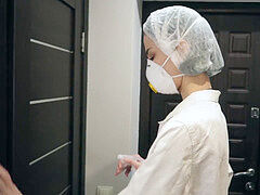 Pijpbeurt, Arts, Sperma in gezicht, Huisgemaakt, Tiener