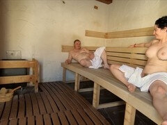 Squirt mouth, sauna, drizzling