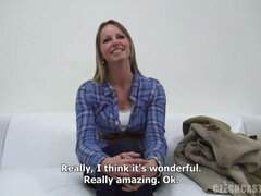 Blonde & MILF Goddess Zuzana's Casting with Toys