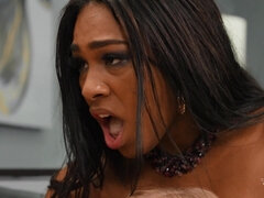 Duże cycki, Blondynka, Okulary, Skórzany, Lesbijka, Biuro, Cycki, Zabawki