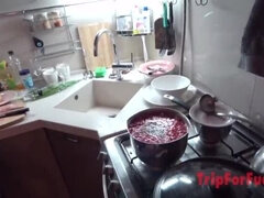 Amateur Russian Wife Kate Rich Takes Asian Cock in Front of Cuckold Husband