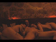 アナル, デカ尻, フェラチオ, ディルド, 三人