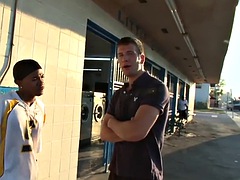 アナル, デカチン, 黒人, フェラチオ, 黒人, ゲイ, 異人種間