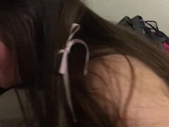 デカパイ, フェラチオ, 茶髪の, 巨乳な, 大学生, イマラチオ, 自家製, ティーン