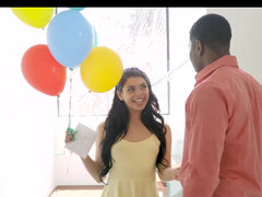 Zwart, Pijpbeurt, Bruinharig, Sperma shot, Diep in de keel, Hardcore, Klein, Tiener