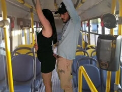 Brunette, Bus, Hd, Latinsk, Fisse, Studerende, Teenager, Våd