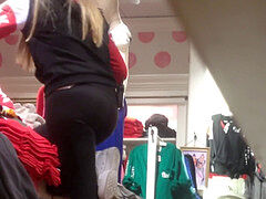 Candid Yoga Pants Best ever? highly warm light-haired folding thongs at store caught