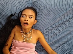 18, Amatør, Asiater, Orgasme, Tynn, Tattovering, Pupper