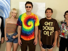 Gehörnter ehemann, Gruppe, Handjob, Masturbation, Orgie, Dürr, Jungendliche (18+), Titten