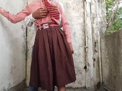 Desi Village Sizzling teen teen outdoor sextape, Indian Desi dame hook-up viral mms