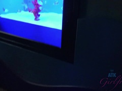 Fingering, Blottande, Onani, Orgasm, Utomhus, Trosor, Offentlig, Röker