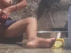 Enthousiasteling, Badkamer, Beroemdheid, Indisch, Naakt, Orgasme, Kut duiken, Kousen